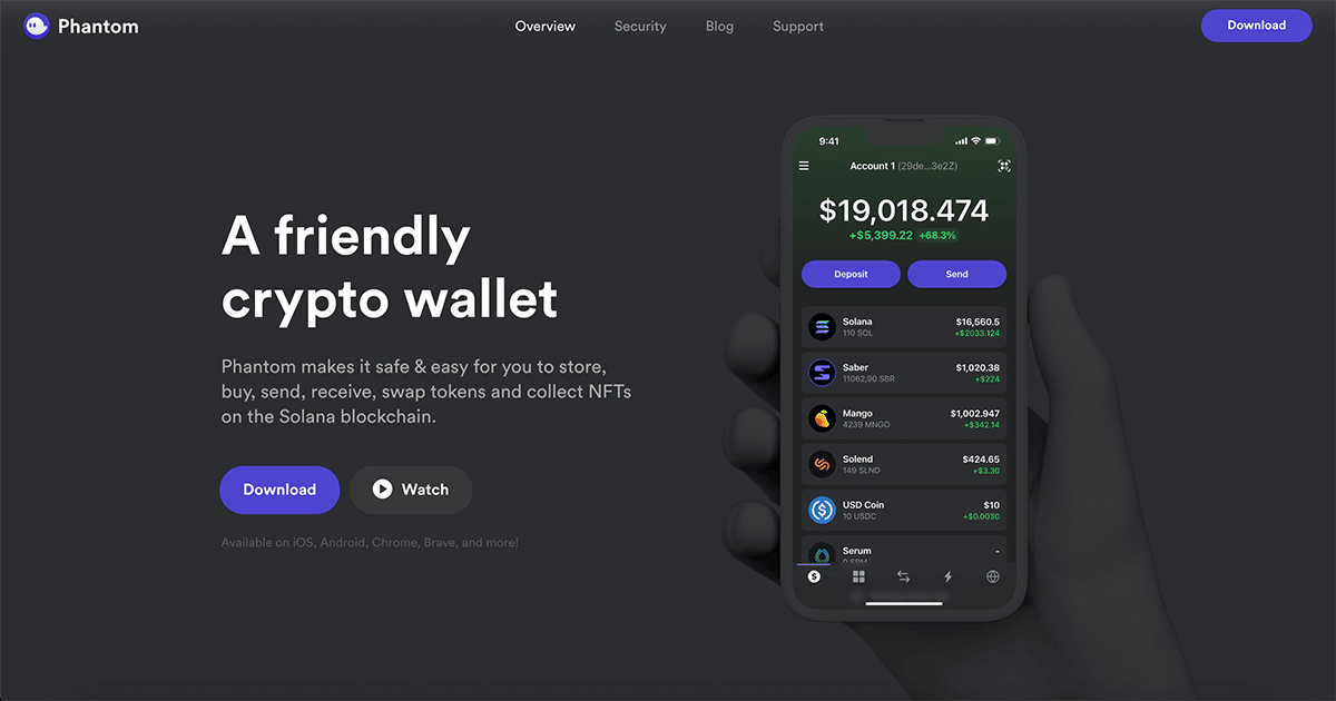 phantom wallet home page step 1