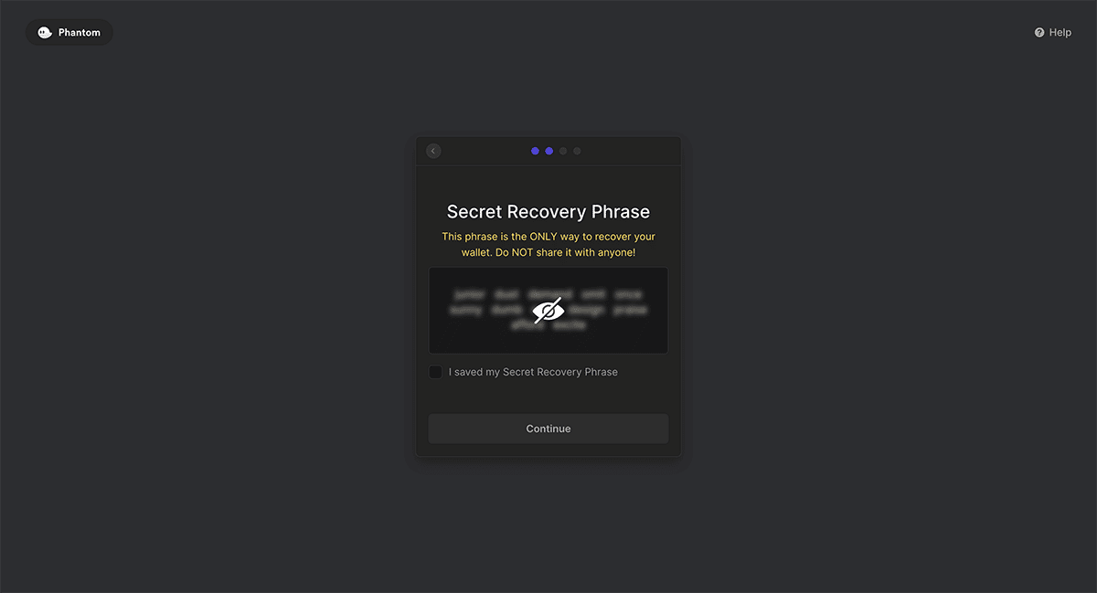phantom wallet setup step 6