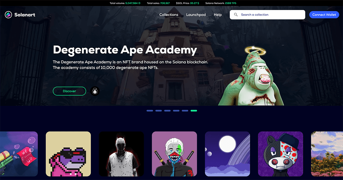 solana art nft marketplace